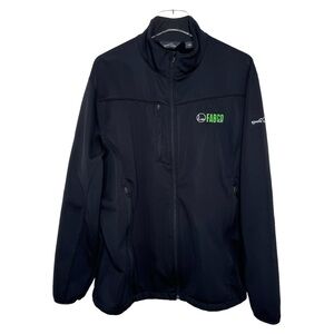 Eddie Bauer Men's Weather Resist Soft Shell Jacket Black Monogrammed Size XL